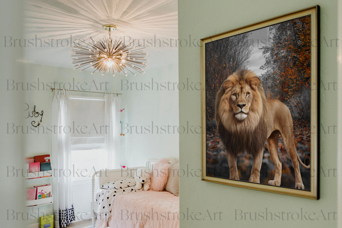 Realistic Animals Clipart, Lion PNG, an Animal Illustration by BrushstrokeArtGB (Photo 8 of 9)