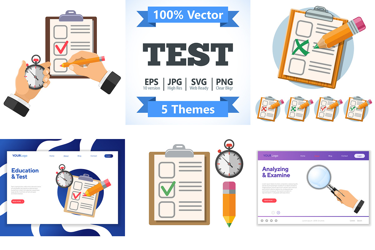 Online Test and Examine Concepts, an Education Illustration by TAlex (Photo 1 of 7)