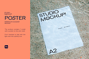 A4 POSTER MOCKUP UNDER THE WATER, a Print Template by Le Studio Mockup (Thumbnail 1 of 5)