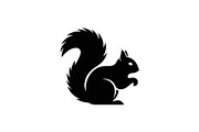 Squirrel Silhouette Vector Bundle, an Illustration by yasushie (Thumbnail 45 of 48)