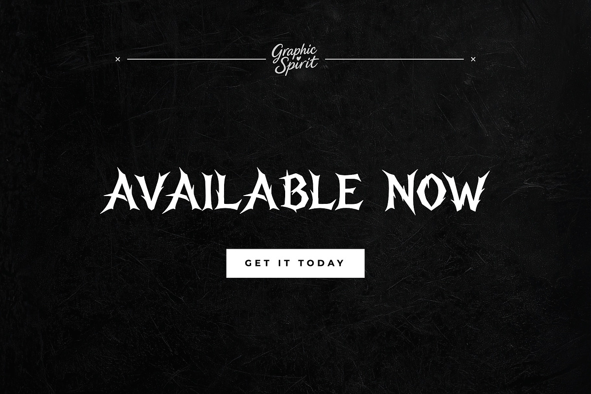 Thorn Tattoo Decorative Font, a Handwritten Font by Graphic Spirit (Photo 8 of 8)