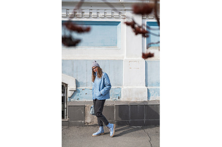 Portrait of a stylish woman in blue, a Person Photo by Jan Jack Russo Media