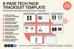 Adobe Illustrator Tech Pack Template