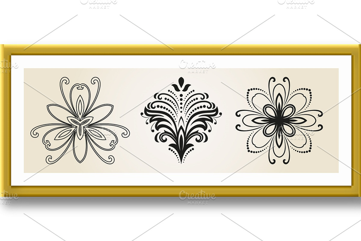 Vintage Big Set of Round Vector, a Decorative Illustration by FineArtStudio (Photo 3 of 3)