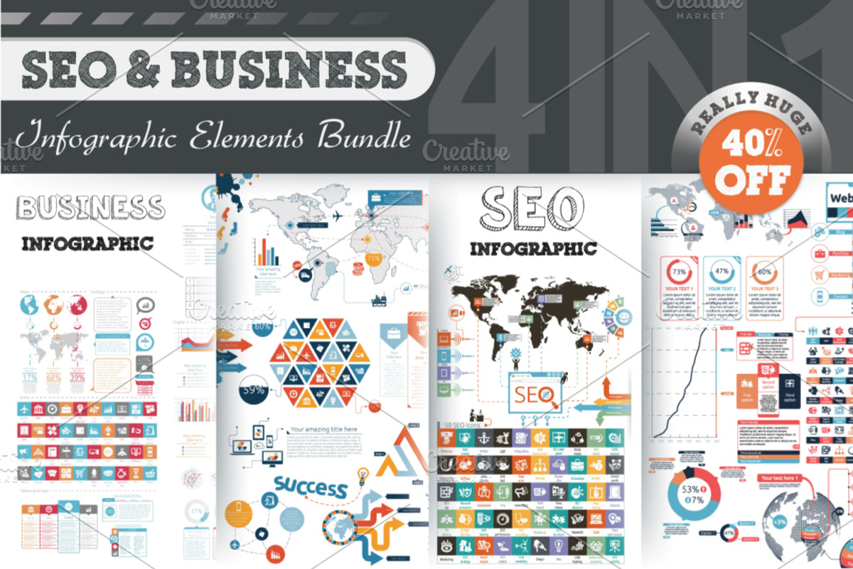 40% OFF Infographic Bundle, a Presentation Template by Infographic Paradise (Photo 1 of 5)