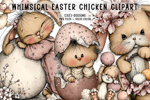 Whimsical Easter Clipart, an Illustration by CreationArt