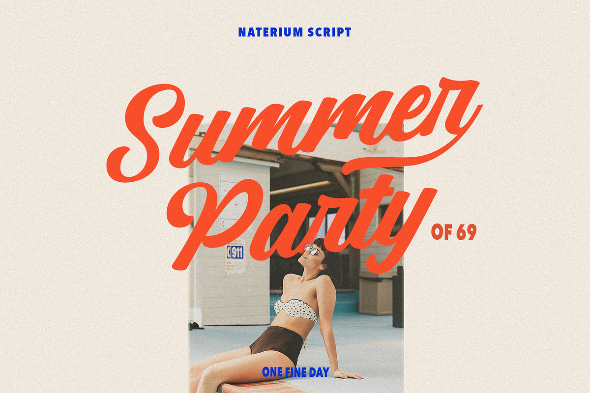 Naterium Retro-Modern Script Font, a Script Font by Typetemp Studio (Photo 9 of 16)