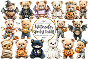 Halloween Teddy Bear Clipart, an Illustration by OK Design (Thumbnail 1 of 5)