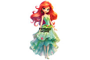 Little princess mermaid cliparts, an Object Graphic by JuliaStarArt-FantasyHome (Thumbnail 3 of 8)