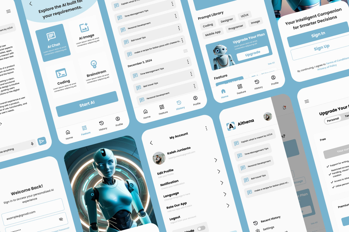 Aithena - AI Chatbot Mobile App, an App Template by twinstd (Photo 4 of 5)