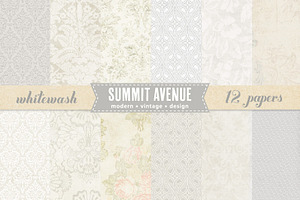 Vintage Whitewash Digital Papers
