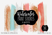 Autumn Watercolor Brush Strokes, a Texture Graphic by ClipartBrat Graphics (Thumbnail 1 of 2)