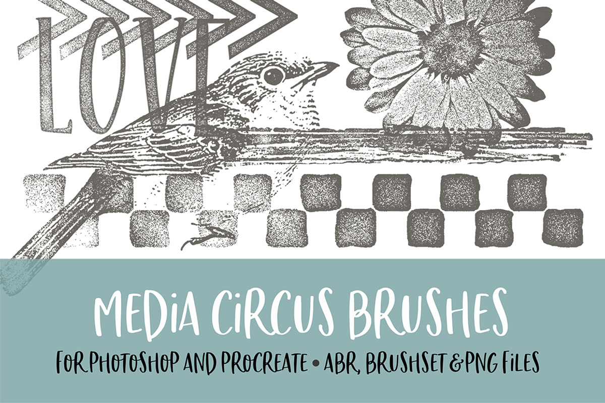 Media Circus Brushes for PS/PRO, a Brush Add-On by Polka Dot Pixels (Photo 1 of 2)
