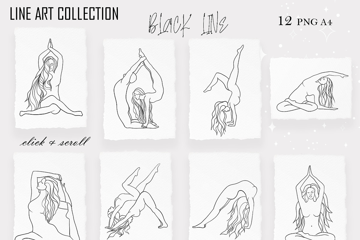 SACRED GALAXY YOGA. MAGICAL BUNDLE, an Illustration by ArtOLB (Photo 4 of 12)