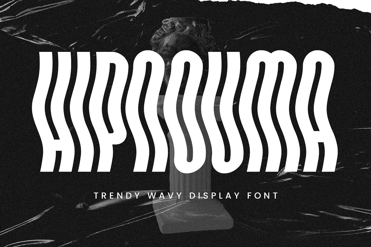 Hipnouma - Wavy Style, a Sans Serif Font by Arterfak Project (Photo 1 of 13)