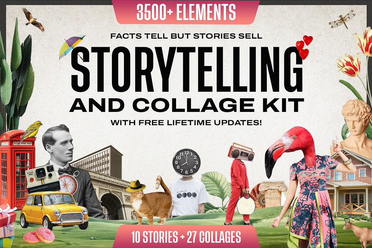 Storytelling and Collage Kit, an Object Illustration by SNIPESCIENTIST (Photo 1 of 44)