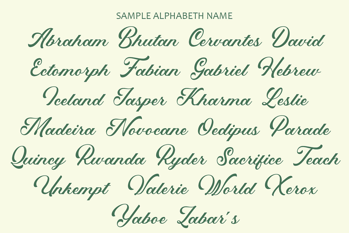 Slightly Hangover Script Typeface, a Script Font by Arendxstudio (Photo 7 of 10)