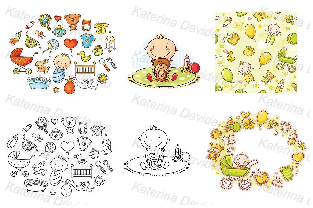 Drawing cartoon children baby bundle, an Illustration by Bubert Art (Photo 3 of 4)