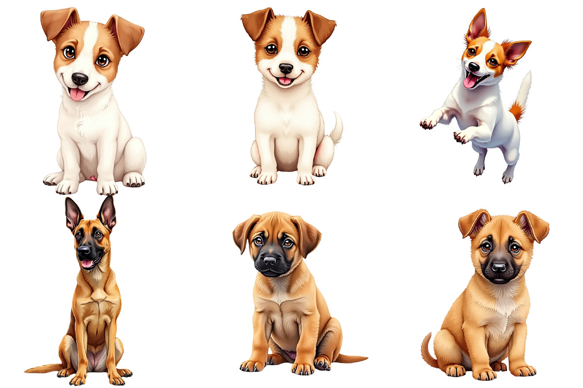 Breeds of Winter Dog Clipart Bundle, an Illustration by DreamArtGraphic (Photo 4 of 4)