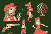 Western Outlaw Icons, an Object Illustration by Bromz Studio (Thumbnail 1 of 4)