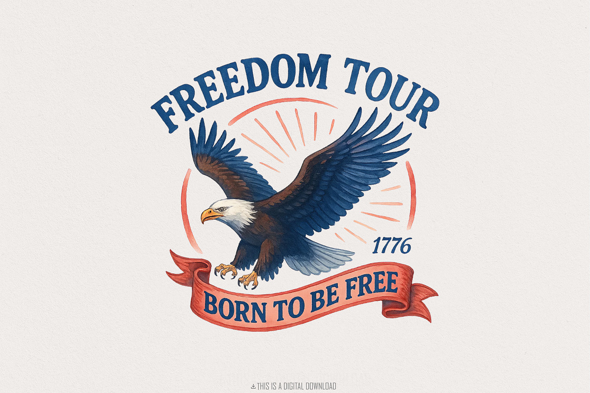 Retro 4th of July PNG, America PNG,, an Illustration by SharpMarketplace (Photo 1 of 9)