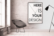 4 mockups interior loft style, a Print Template by FilL239 (Thumbnail 2 of 4)