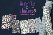 Butterflies and Flowers Patterns, a Pattern Graphic by Sketchbook Designs (Thumbnail 2 of 10)
