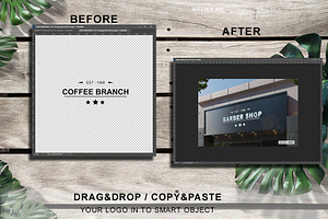 Front Store Logo Mockup