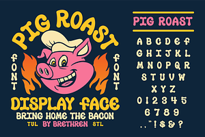 Pig Roast Display Font