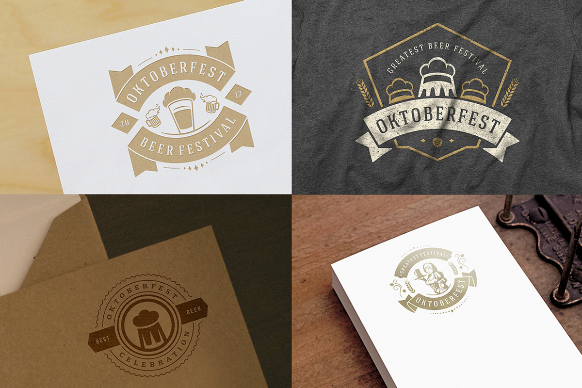 Oktoberfest vintage badges & labels, a Branding & Logo Template by Vasya Kobelev (Photo 7 of 25)