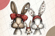 Easter Bunny Clipart Rabbit Png, an Illustration by DreamCafeArt (Thumbnail 1 of 8)