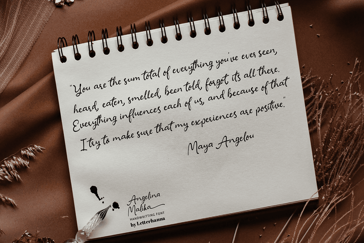 Angelina Malika Font, a Handwritten Font by Letterhanna Studio (Photo 14 of 15)