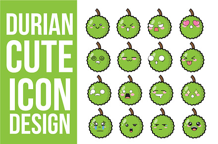 Durian Cute Icons Design