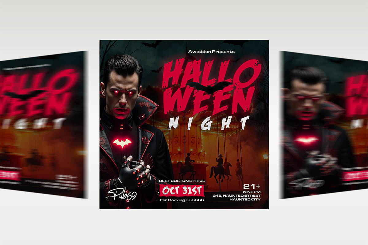 Halloween Party Flyer Template, a Flyer Template by Posterfello (Photo 4 of 4)