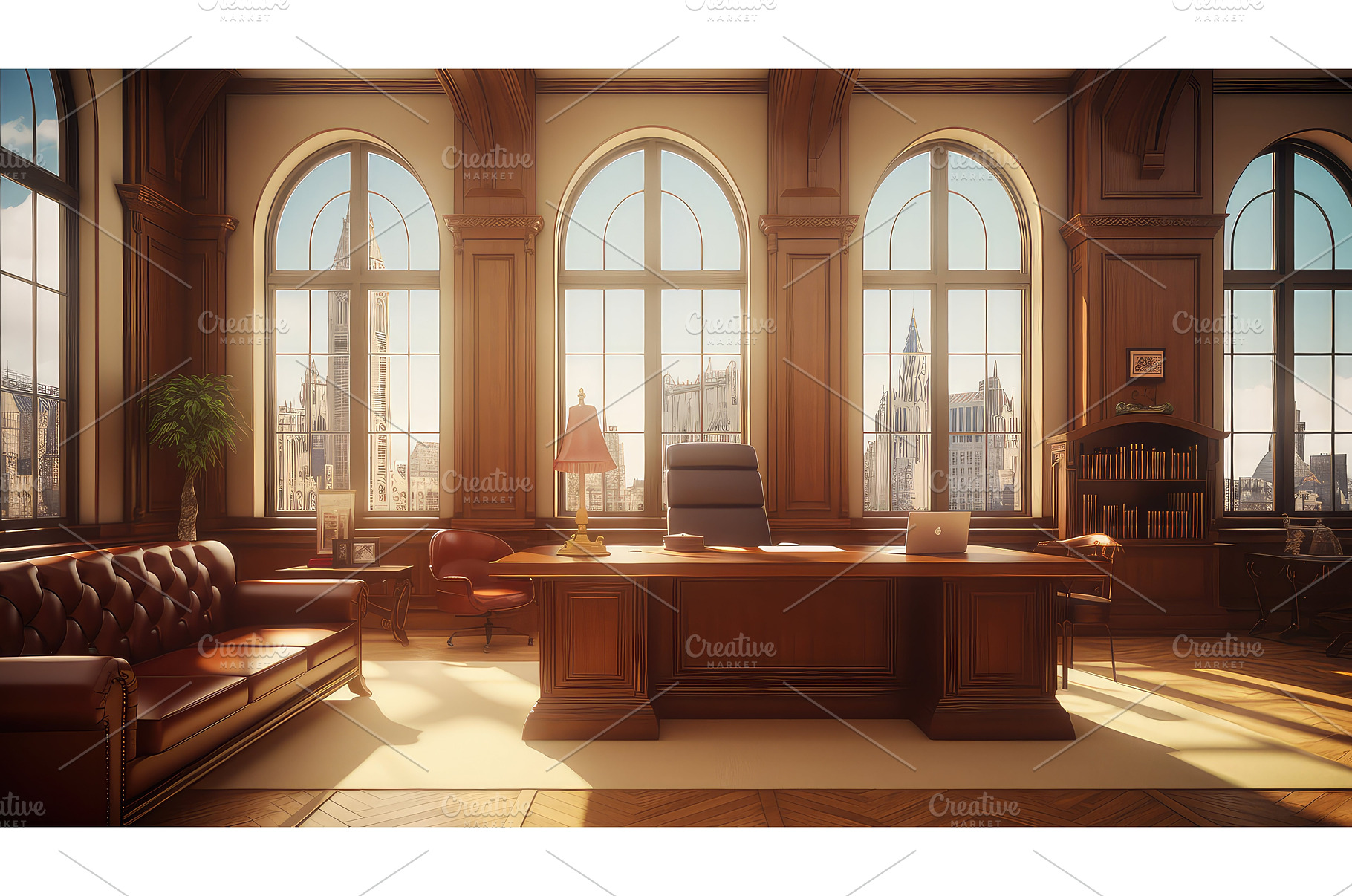 corporate city office background ai, a Business Photo by pikepicture