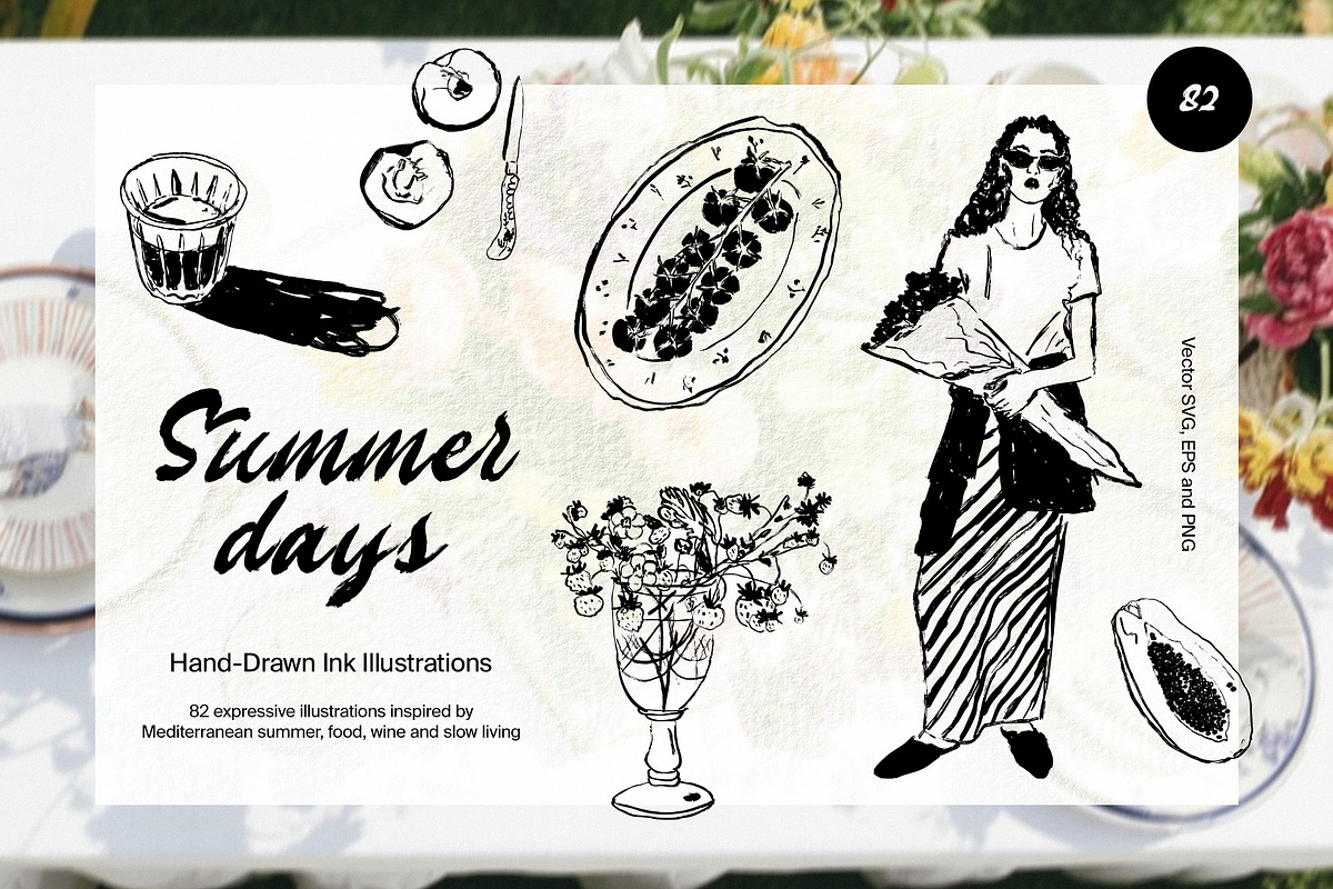 Summer days: Ink Illustrations, a Decorative Illustration by divanovskaya_nv (Photo 1 of 19)