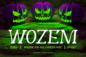 Wozem - Halloween Horror Font, a Serif Font by Iqsiart Studio