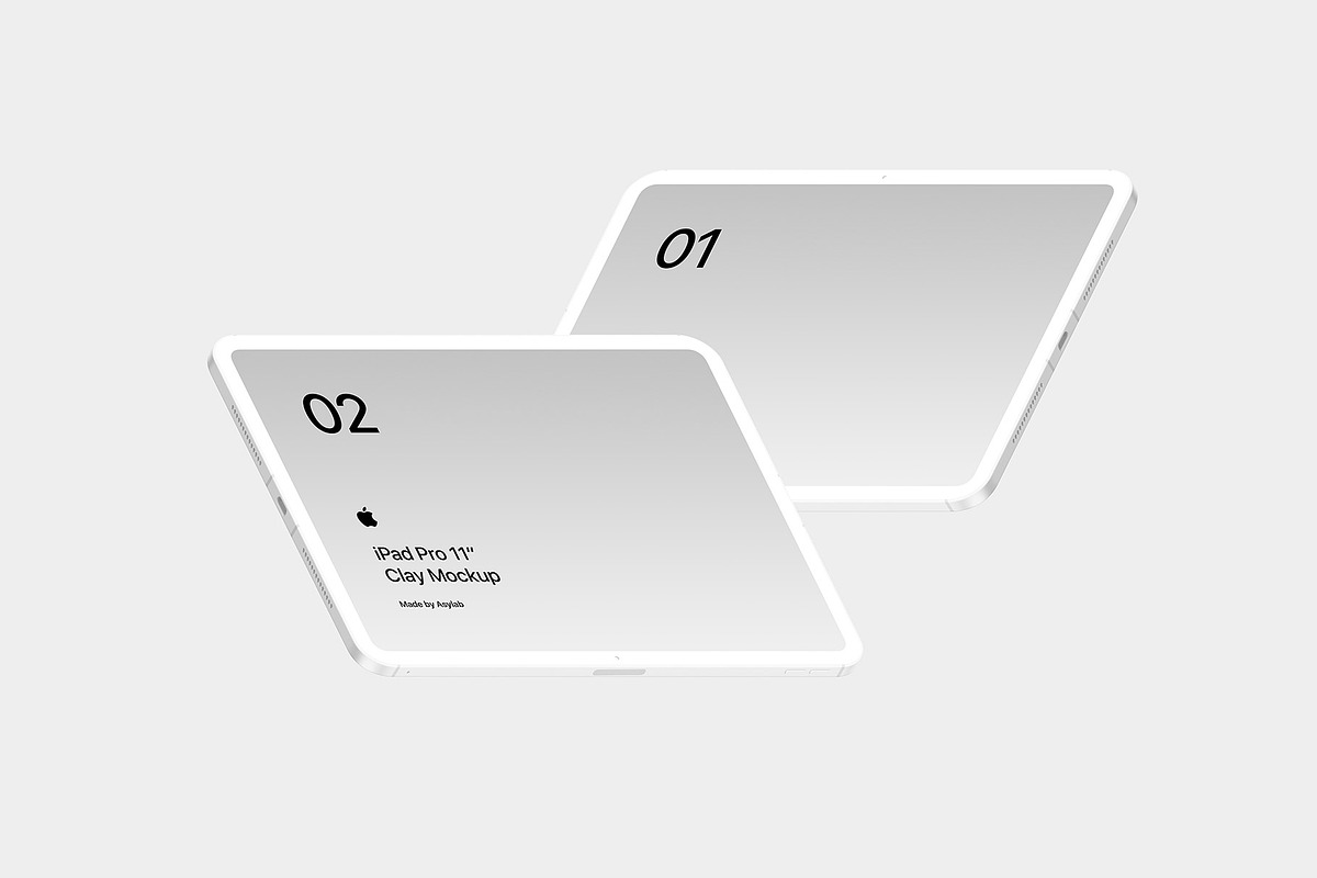 iPad Pro 11 - 21 Clay Mockups, an iPad Mockup by Asylab (Photo 26 of 56)