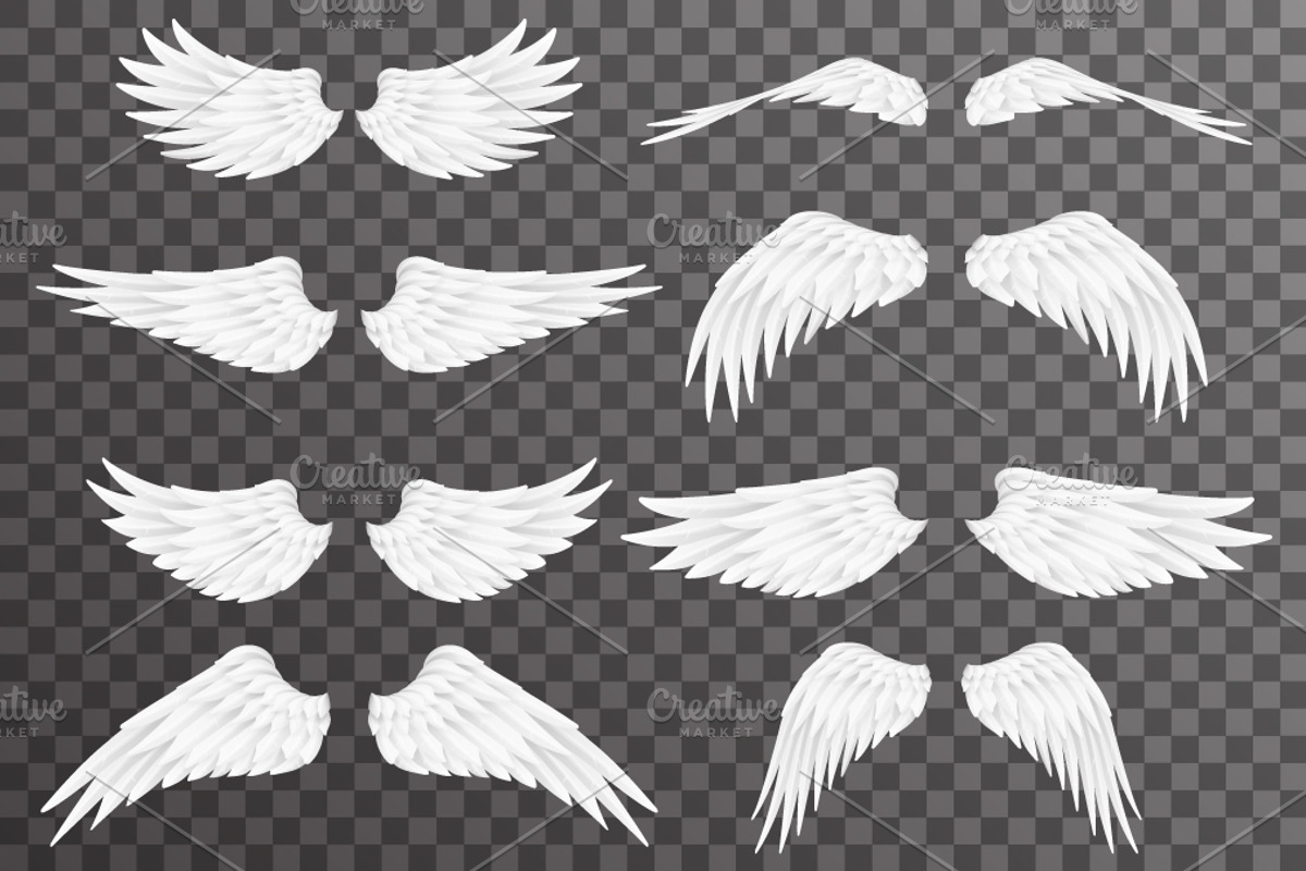 White wings bird angel fly, an Object Graphic by Meiluns shop