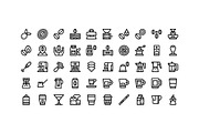 50 Coffee Icons, an Outline Icon by Side Project (Thumbnail 2 of 8)