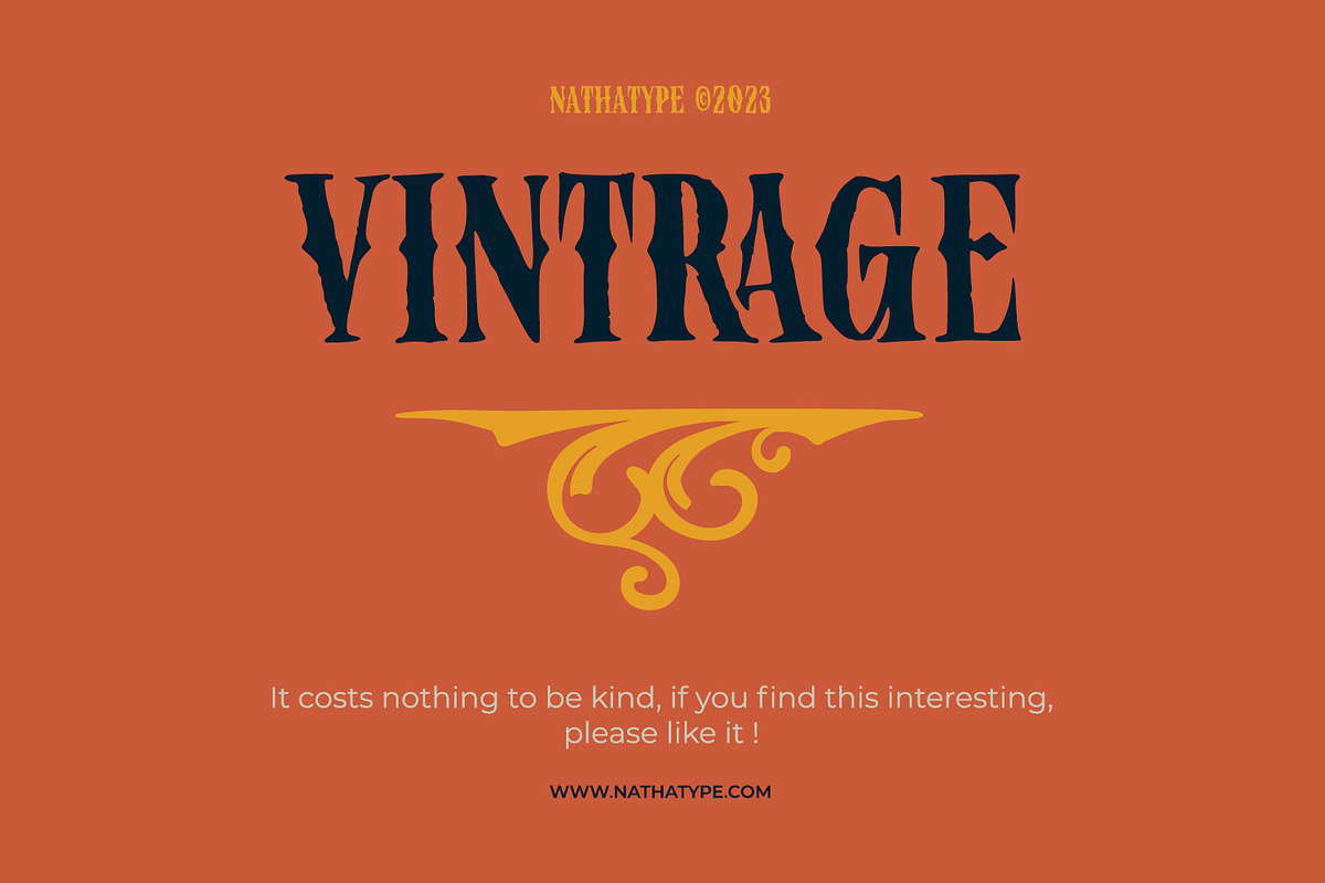 Vintrage, a Handwritten Font by Nathatype (Photo 15 of 15)