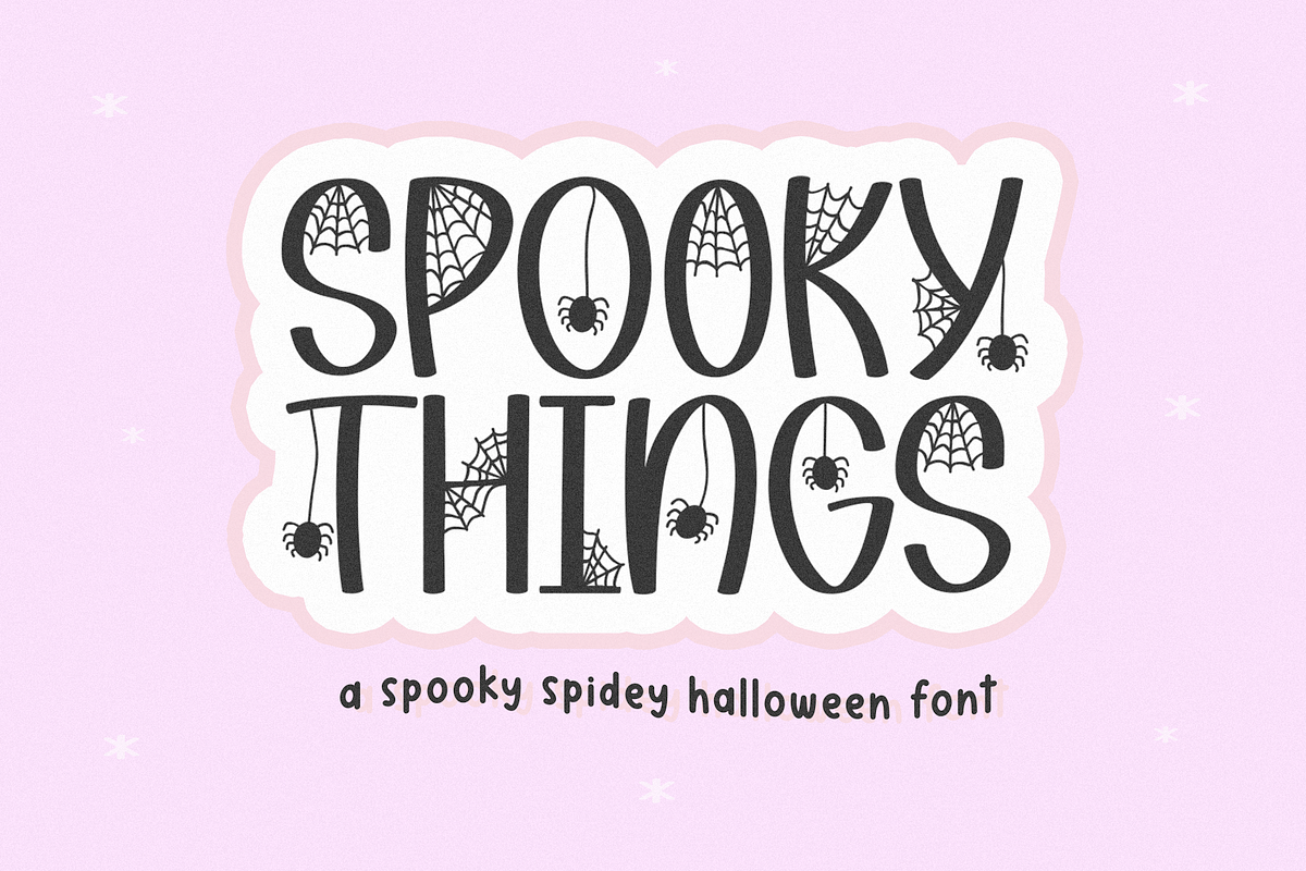Spooky Things | Spider Web Font, a Handwritten Font by KA Designs (Photo 1 of 10)