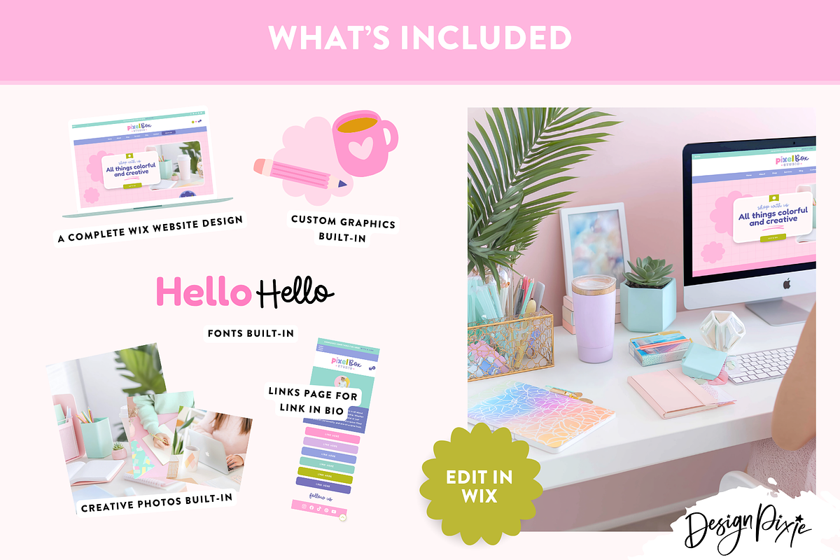 Wix Website Template | Cute Creative, a Wix Template by Design Pixie (Photo 6 of 8)