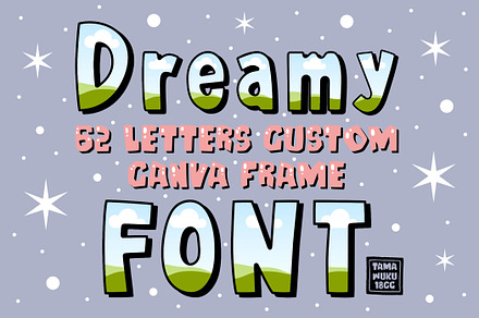 Dreamy Font Custom Canva Frames