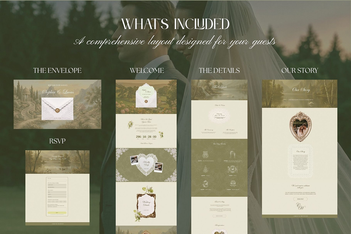 Canva Wedding Website Template, a Landing Page Template by OliaMuseDesign (Photo 5 of 9)