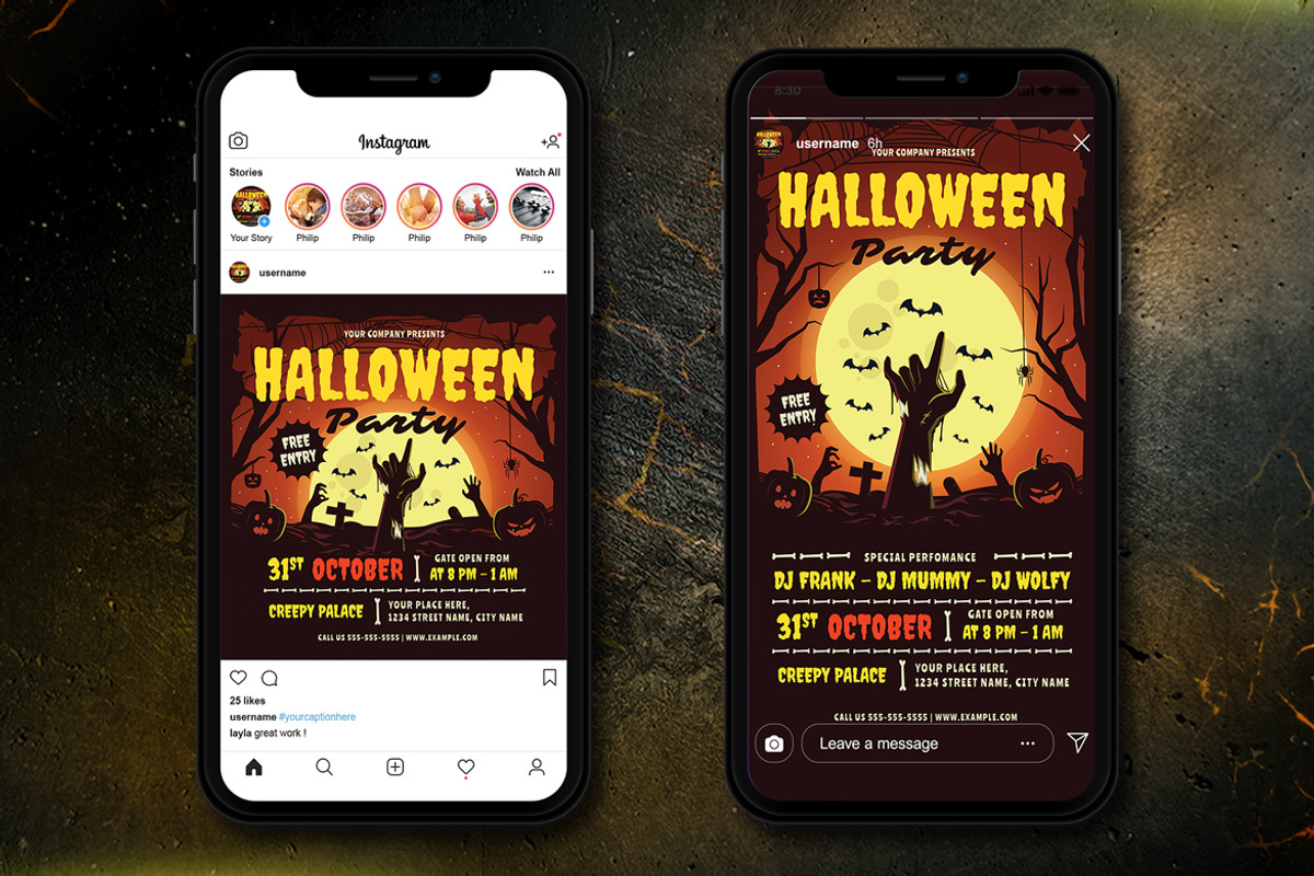 Halloween Party Flyer Set, a Flyer Template by Totem Design Studio (Photo 8 of 8)