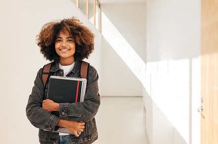Portrait of a smiling student
