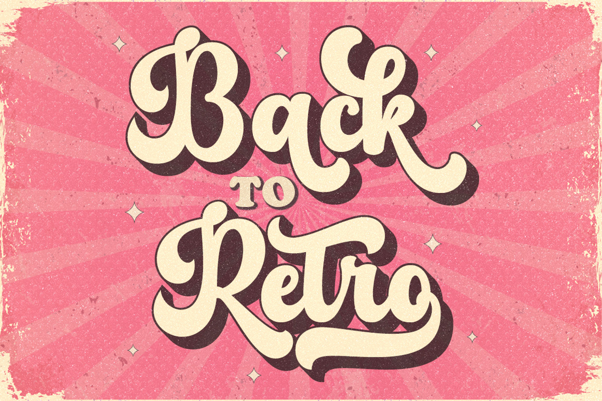 Pinky Retro, a Script Font by Soft Creative (Photo 5 of 9)