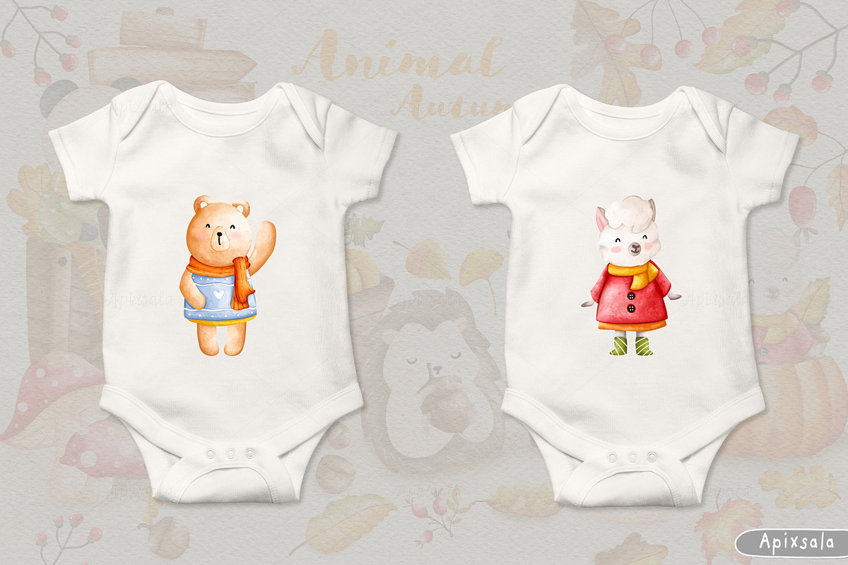 Autumn Animal Clipart, Fall Clipart, an Animal Illustration by Apixsala (Photo 14 of 15)