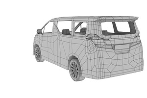 Low Poly Car - Toyota Vellfire 2015